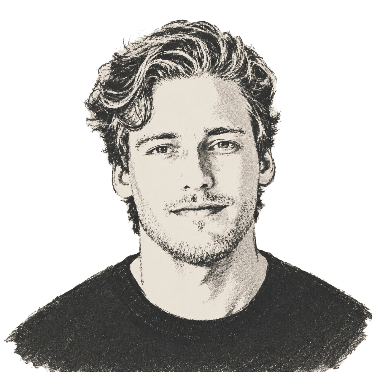 Ramon Drent, getekend portret